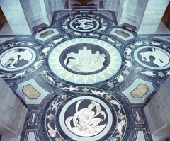 Rotunda mosaic floor created by Hildreth Meiere